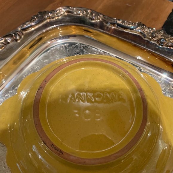 Frankoma 30B Sunshine Yellow Scalloped Bowl And Pedestal C13 Mug - Picture 6 of 11